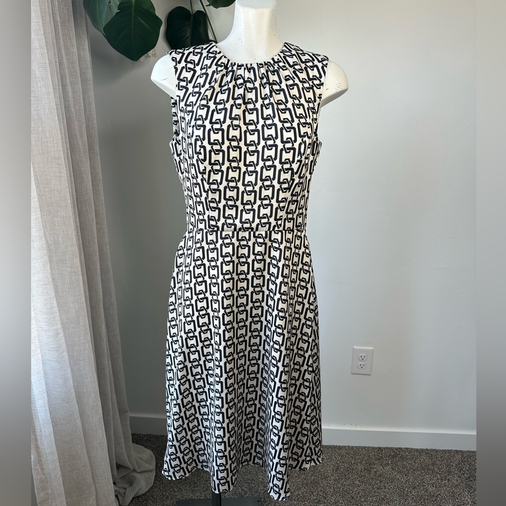 Like New Milly Bold Print Fit & Flare Midi Dress | Size 4